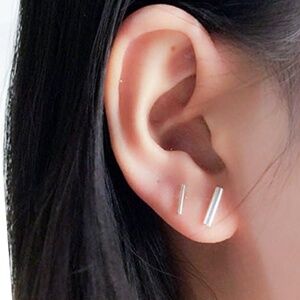 Sterling Silver Bar Earrings 2 sizes